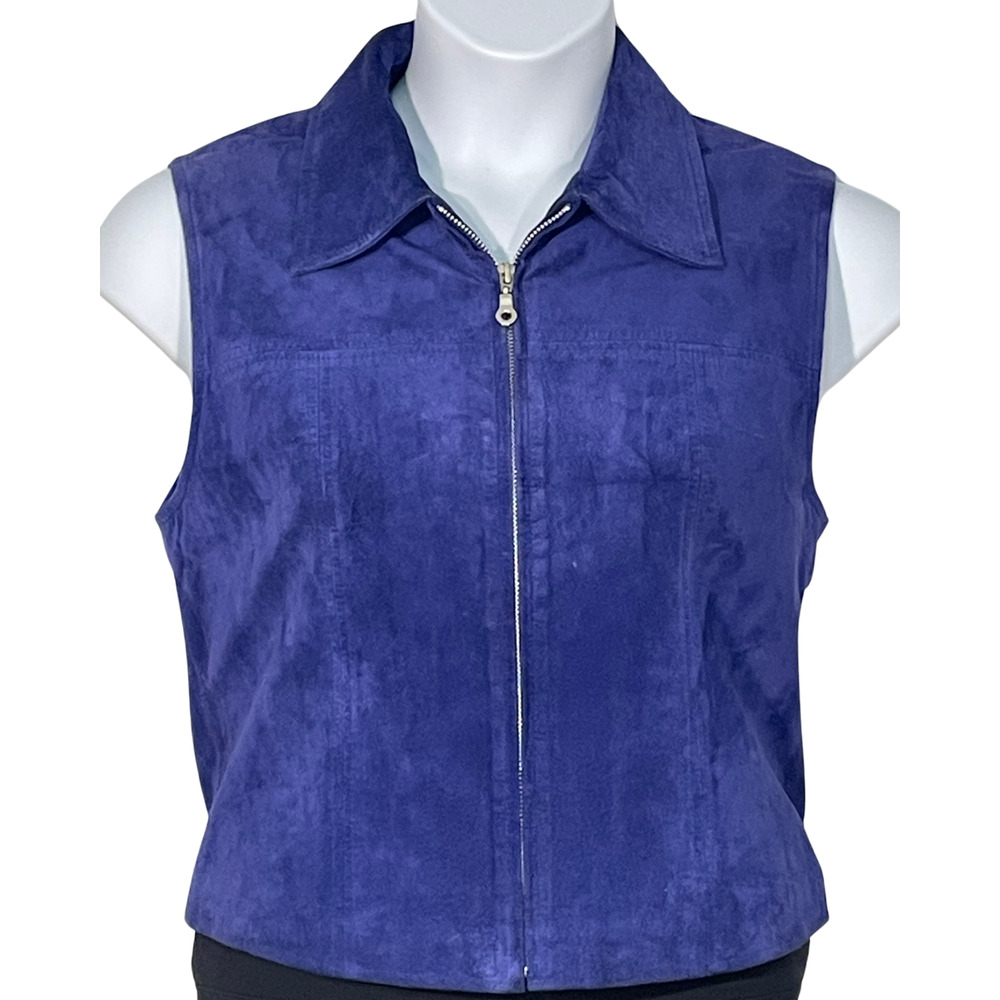 Women's Blue Sleeveless Jacket